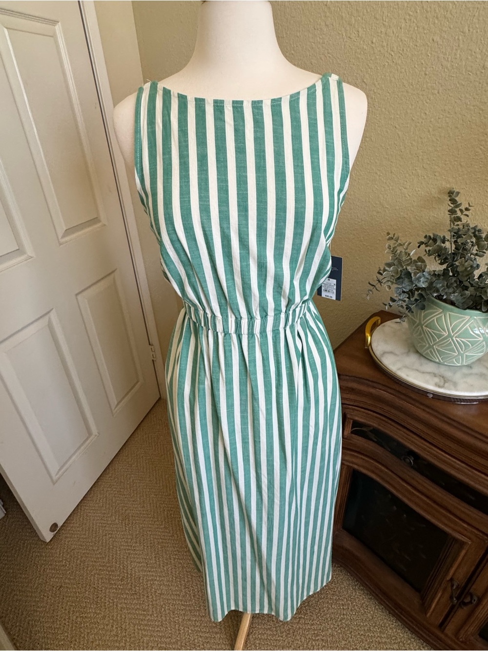 NWT Universal Thread Green Stripe Maxi Dress M - Picture 5 of 15